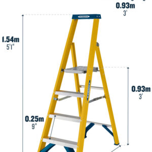 Werner 717 Series 4 Tread GRP Platform Step Ladder