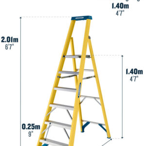 Werner 717 Series 6 Tread GRP Platform Step Ladder